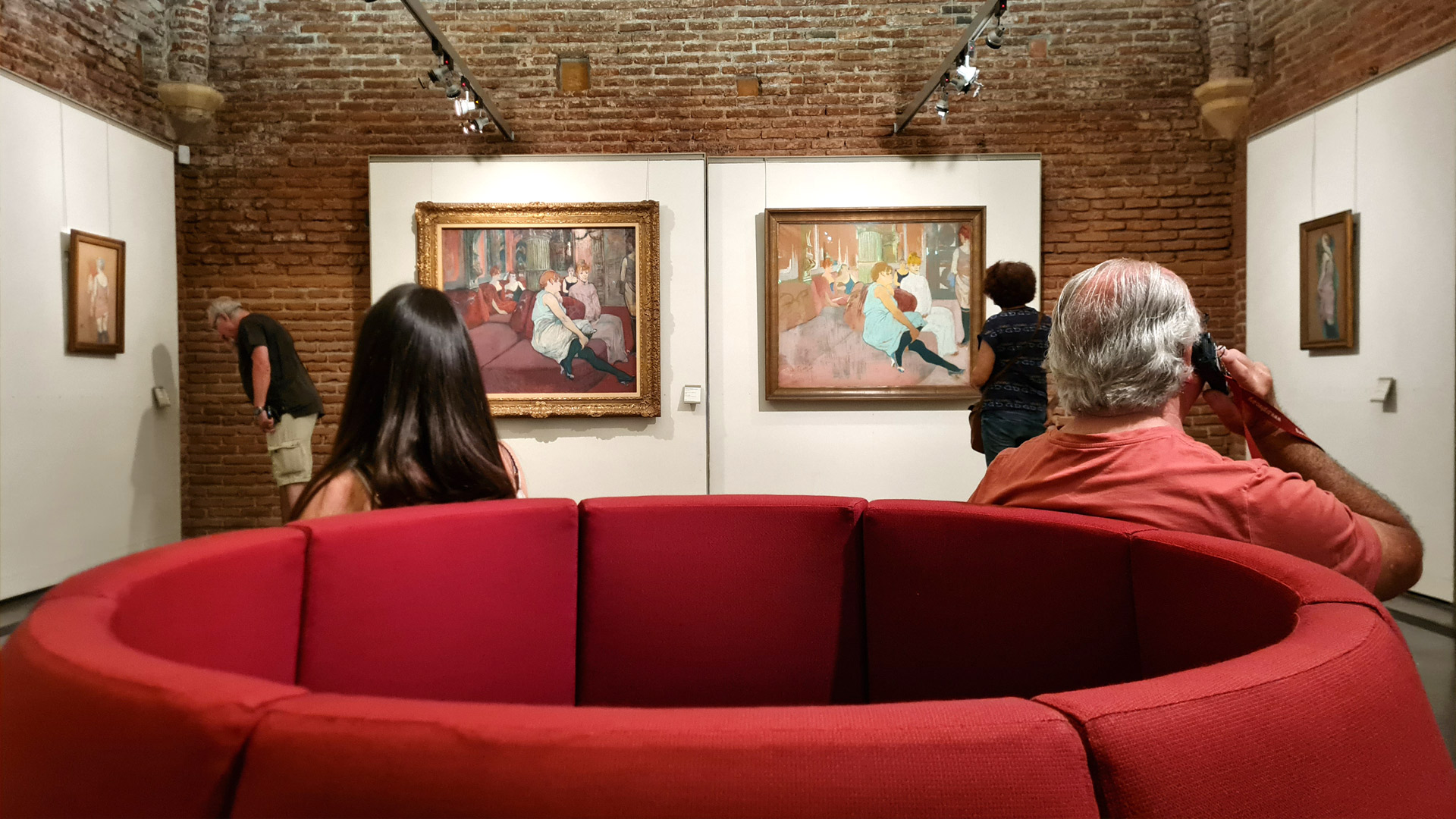 Albi le musée Toulouse-Lautrec, ici sale dédiée au salon de la Rue des Moulins