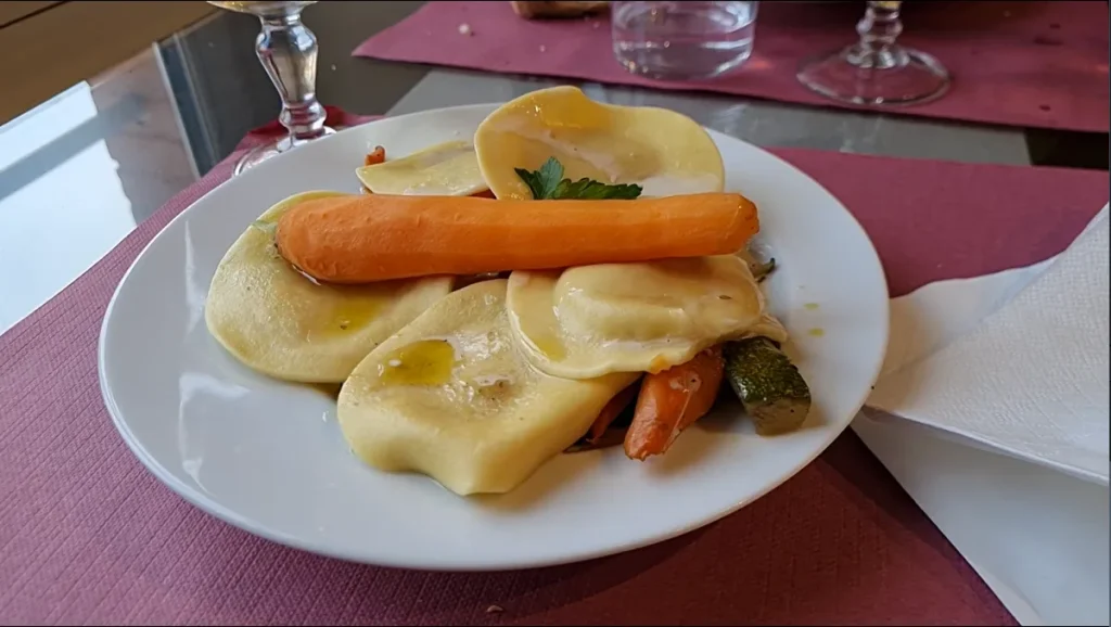 Raviole aux truffes - restaurant herytage