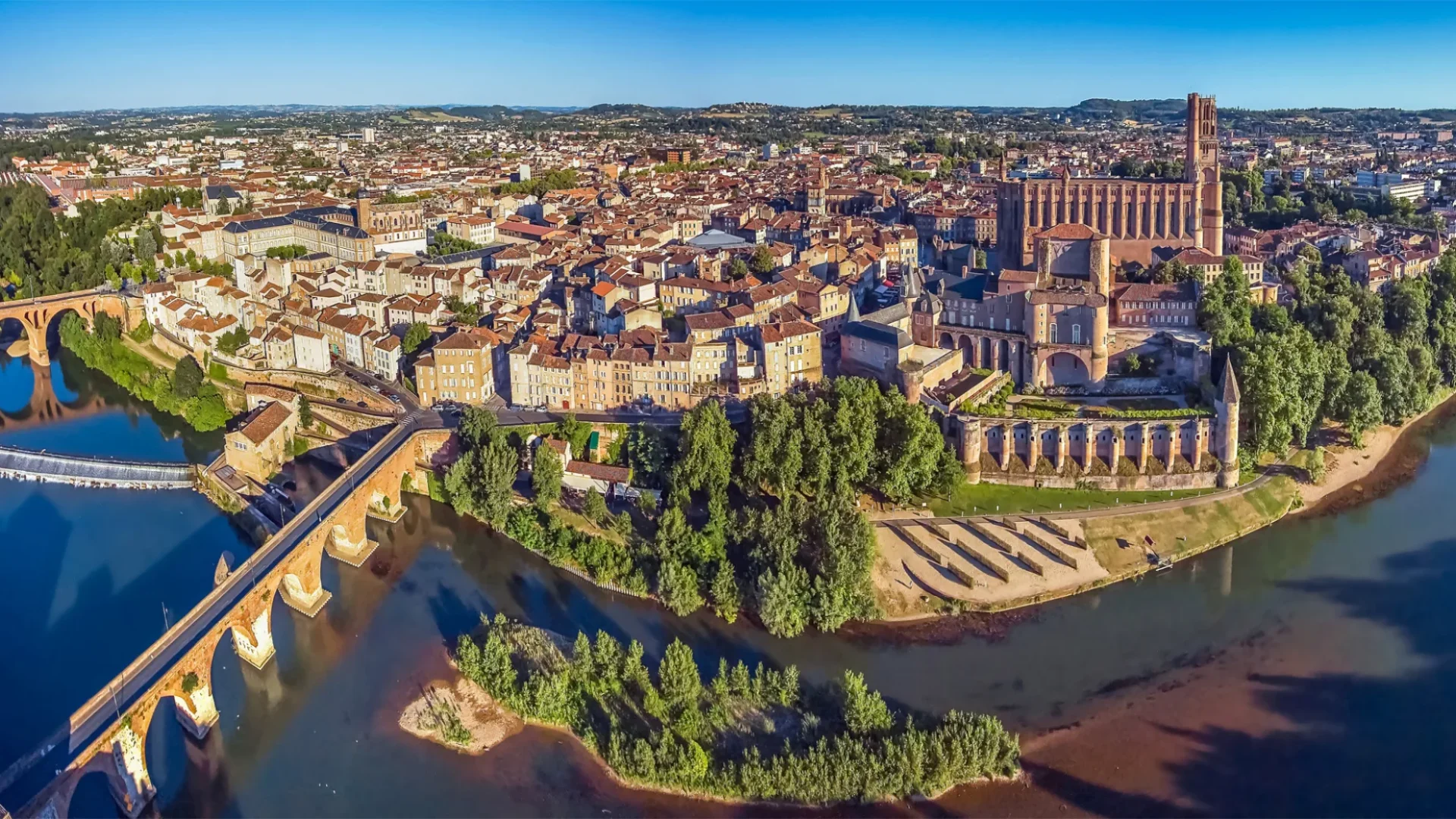 Panoramic view Albi The episcopal city