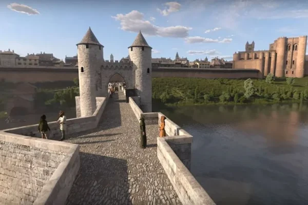 The Old Bridge of Albi in augmented reality with Timescope - Ici Albi en1282