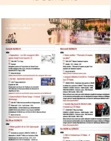 Les newsletters de l'Office de Tourisme d'Albi