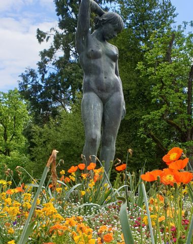 アルビ・ロシュグデ公園、市内の緑の肺：遊歩道、花壇、池、バラ園