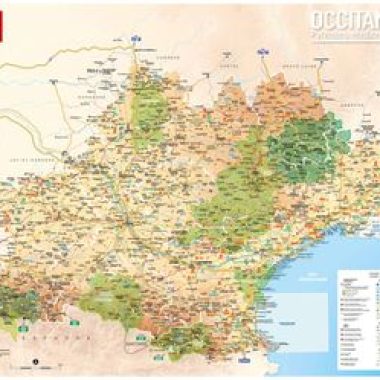 Okzitanien - Touristenkarte