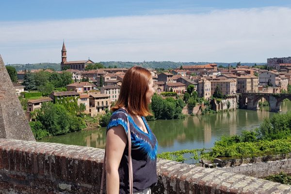 Albi, viewpoint overlooking the Palace gardens and the Tarn river