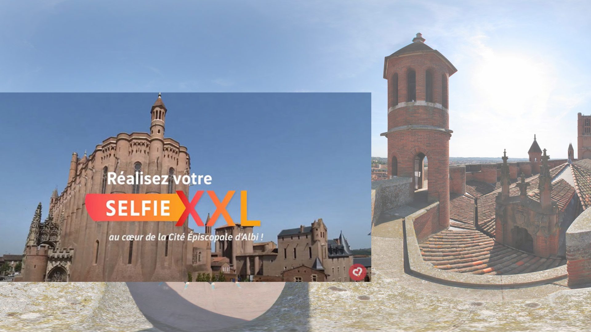 Albi - XXL selfie at Place Sainte Cécile, share your vacation