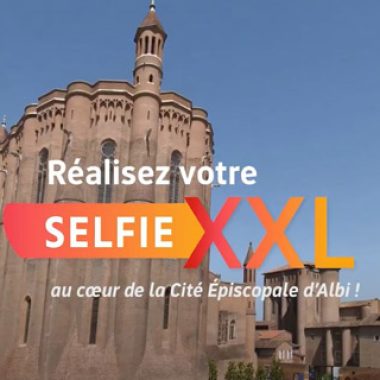 Albi - XXL Selfie Place Sainte Cécile, teilen Sie Ihren Urlaub